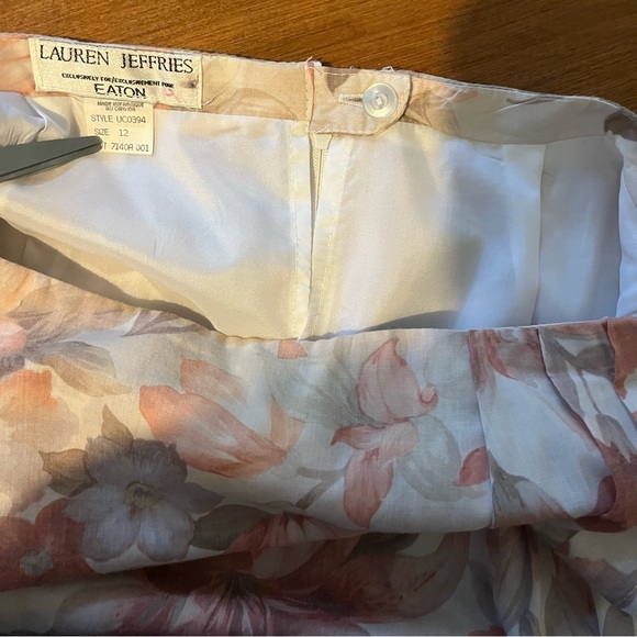 Vintage Floral Orange Tone Wrap Skirt - Picture 3 of 8